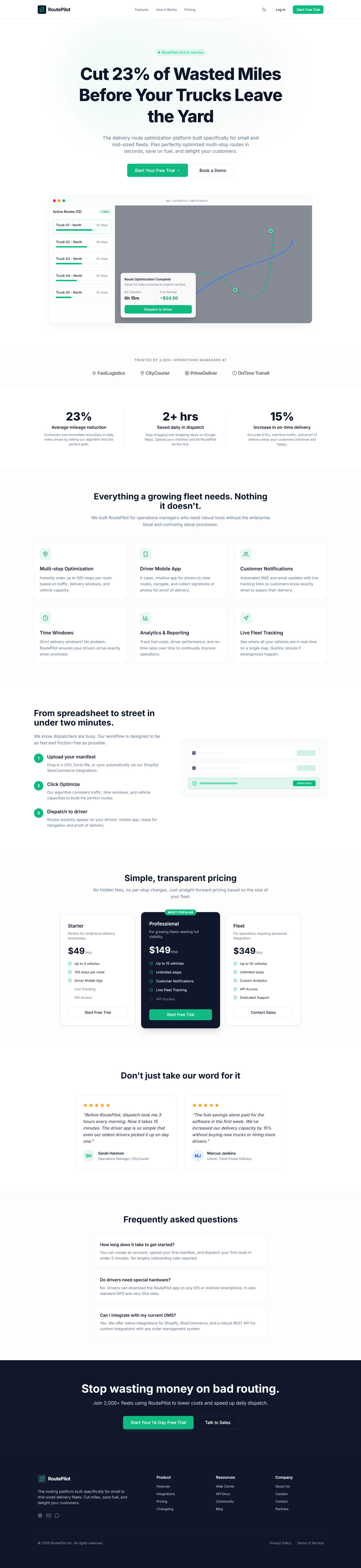 SaaS Route Optimization